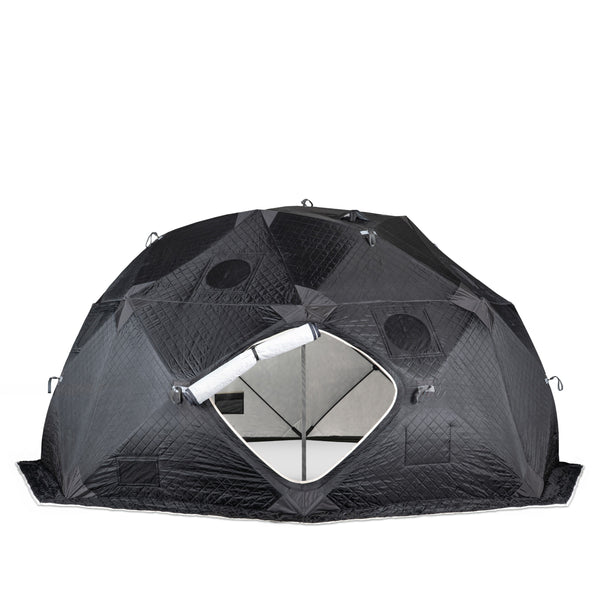 SaunaLife SaunaTrekker XL portable insulated sauna tent, front view