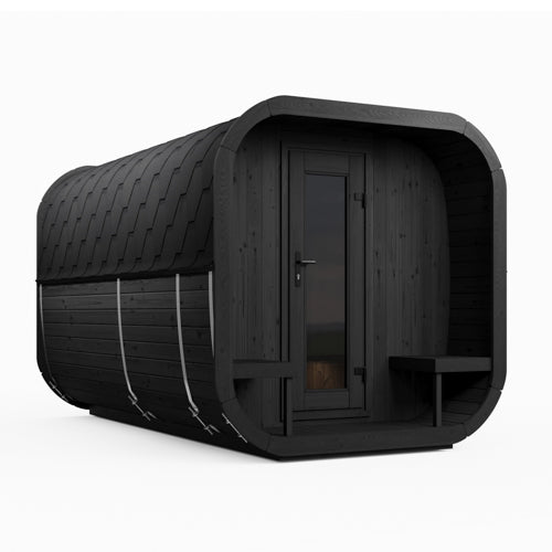 SaunaLife Model CL12GCPB black Cube Luxury sauna suite