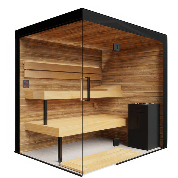 ThermaSol Lumaria Sauna Cabin - Indoor Sauna Kit, Front/Side Glass, Up to 5 Persons