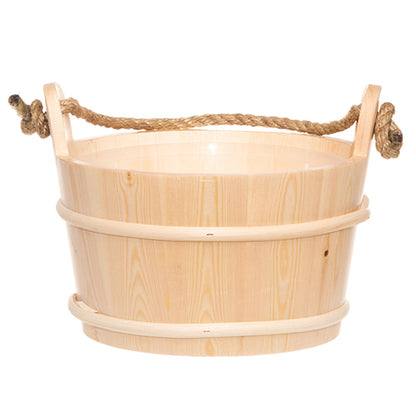 4Living Rope Handle Sauna Bucket - Sauna Bucket, Spruce, Rope Handle, 4L — view 2