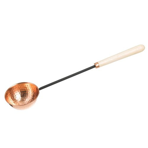 4Living Collection Sauna Ladle - Sauna Ladle, Copper, Wooden Handle, 19"