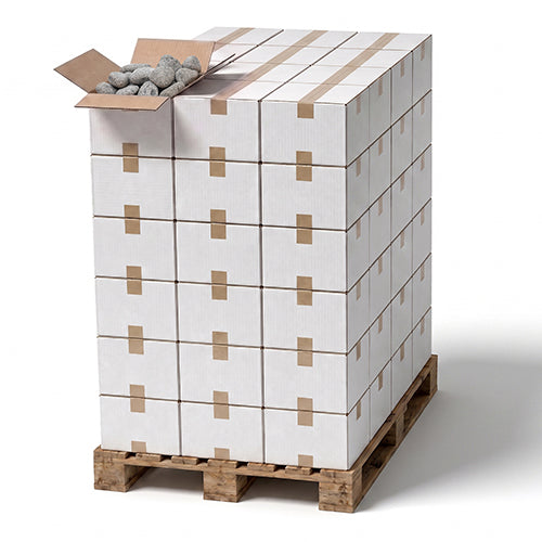 Pro Saunas 60 Cases, 20kg per Case, Rounded 10-15cm Sauna Stones, Pallet