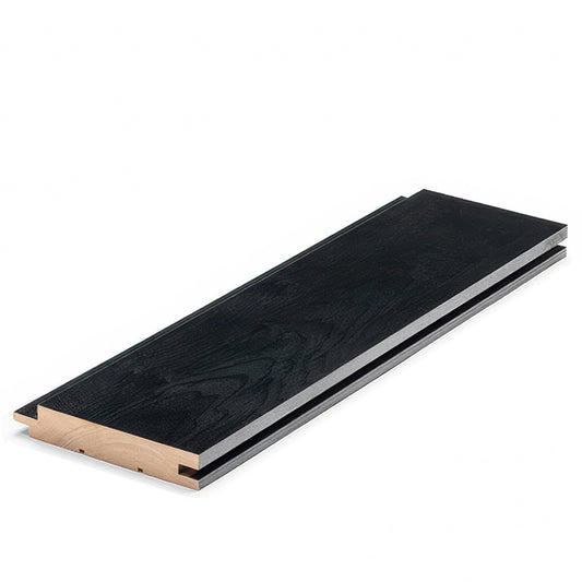 PROSAUNAS Aspen Midnight Black 1x4 (15mm x 90mm) T&G STS4 - Sauna Wood, Black-Wax Finished, Tongue & Groove, Nickel-Gap, Wall Material