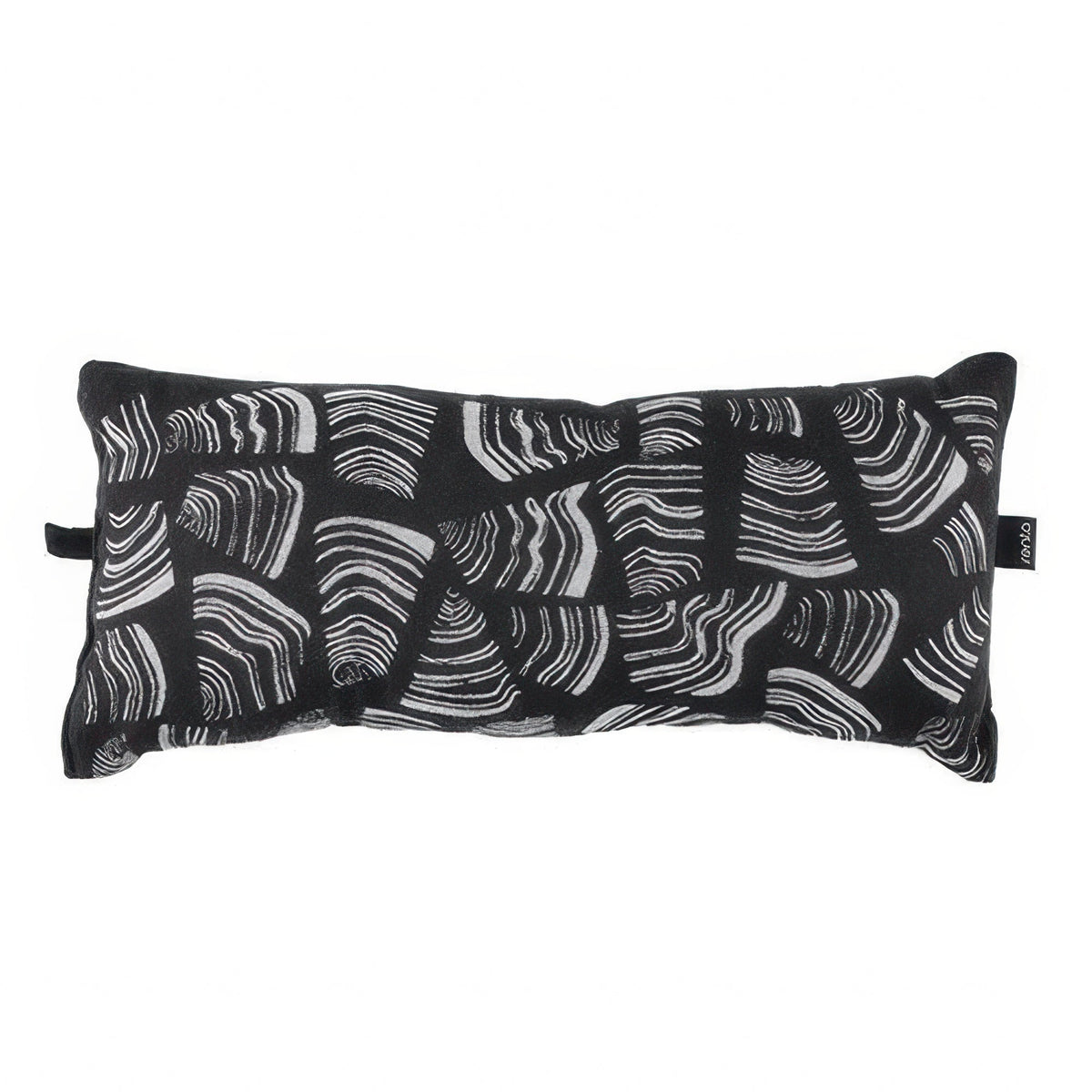 Rento Pino Sauna Pillow - Pillow, 100% Cotton, Coal Black, 20" x 9"