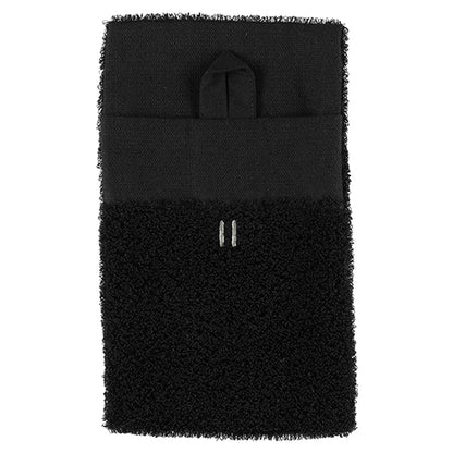 Rento Wash Mitten - Sauna Wash Mitten, Black, Terry Linen, Double-Lined, 6" x 10"