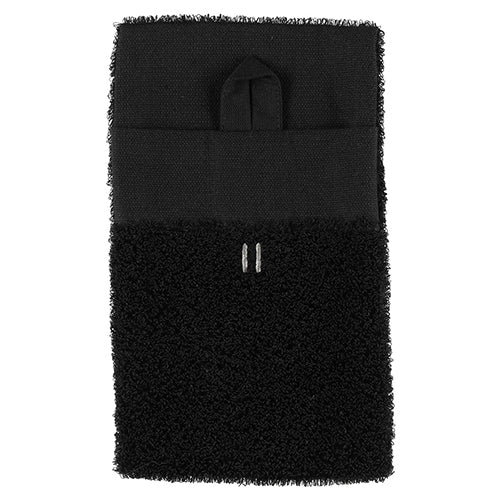 Rento Wash Mitten - Sauna Wash Mitten, Black, Terry Linen, Double-Lined, 6" x 10"