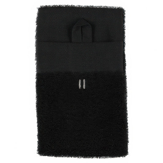 Rento Wash Mitten - Sauna Wash Mitten, Black, Terry Linen, Double-Lined, 6" x 10"