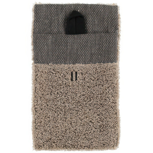 Rento Wash Mitten - Sauna Wash Mitten, Brown, Terry Linen, Double-Lined, 6" x 10"