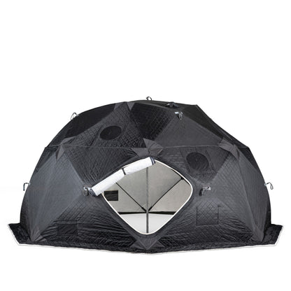 SaunaLife SaunaTrekker XL portable insulated sauna tent, front view