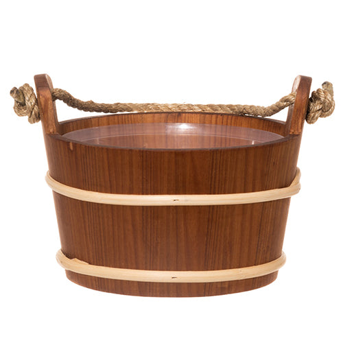 4Living Rope Handle Sauna Bucket - Sauna Bucket, Thermo-Alder, Rope Handle, 4L — view 2