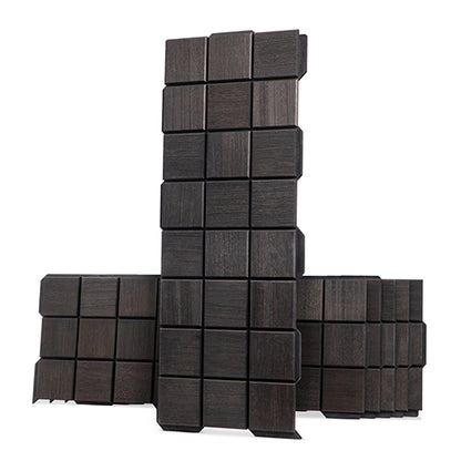 PROSAUNAS Cubist Black - Sauna Wall Panels, Square Pattern, Black Abachi — view 2