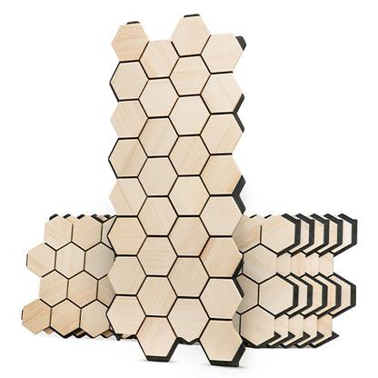 PROSAUNAS Hive Aspen - Sauna Wall Panels, Hexagon Pattern, Natural Aspen — view 2