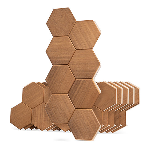 PROSAUNAS Hive Thermo - Sauna Wall Panels, Hexagon Pattern, Thermo-Abachi — view 2