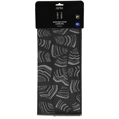 Rento Pino Sauna Seat Cover - Seat Cover, 100% Cotton, Coal Black, 20" x 24" — view 2