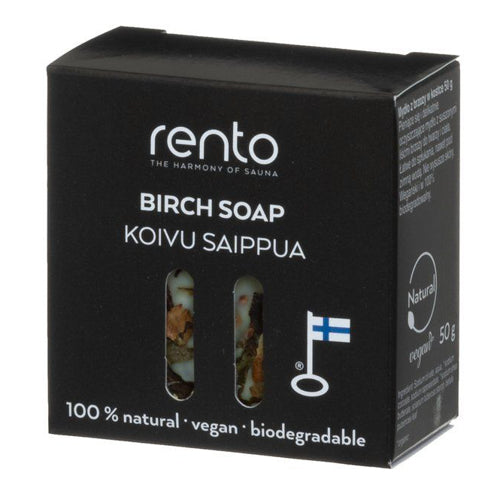 Rento Birch Soap Bar - Natural Birch Soap Bar, Vegan, 50G — view 4