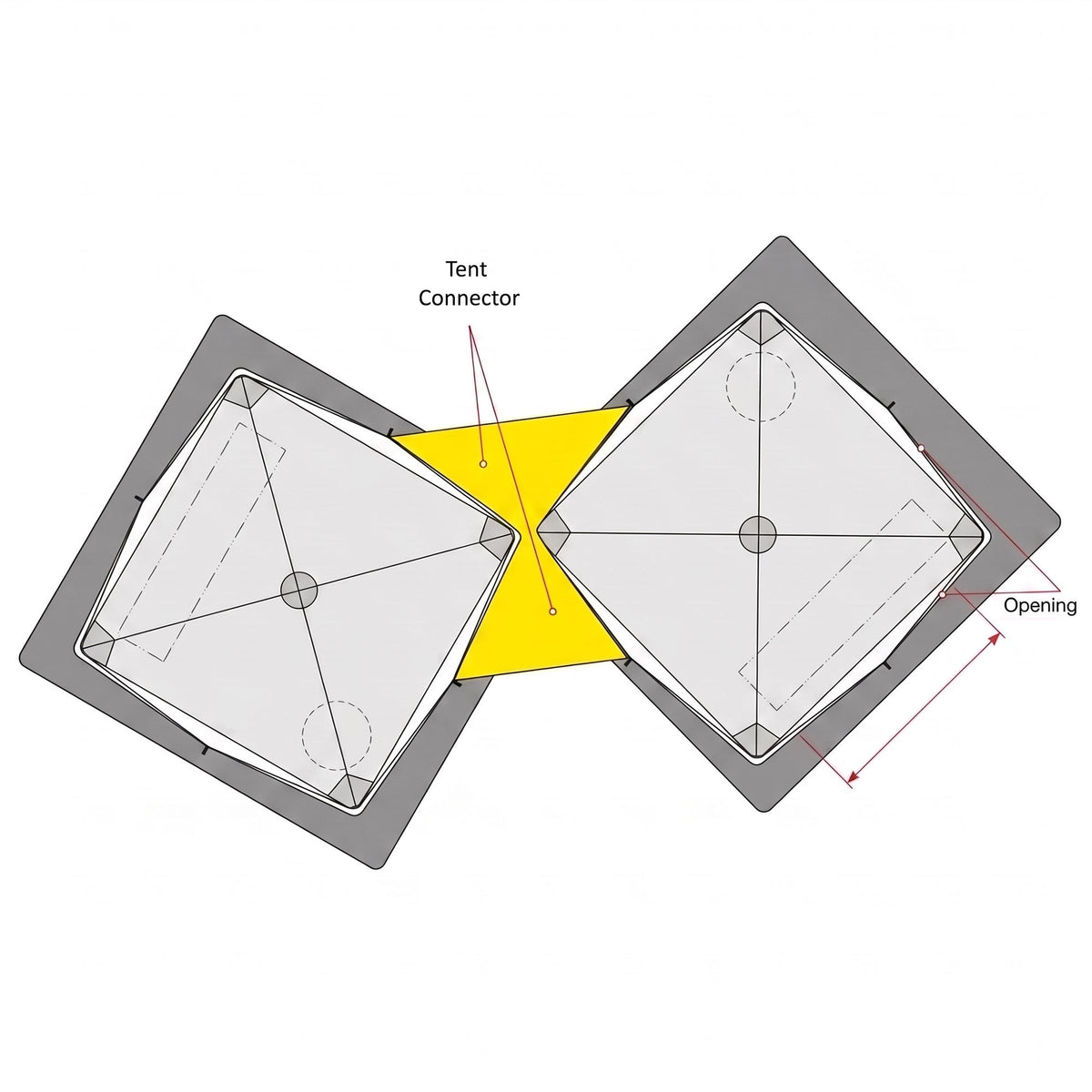 SaunaLife SaunaTrekker Tent Connector - Zip-In Insulated Tent Connection - view 2
