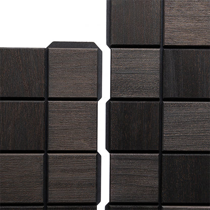 PROSAUNAS Cubist Black - Sauna Wall Panels, Square Pattern, Black Abachi — view 3