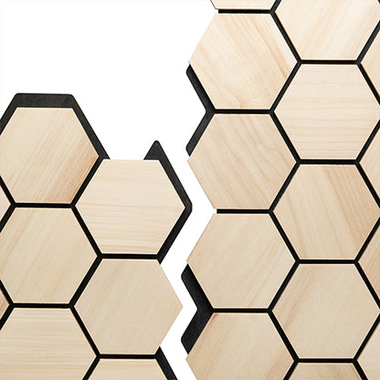 PROSAUNAS Hive Aspen - Sauna Wall Panels, Hexagon Pattern, Natural Aspen — view 3
