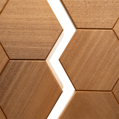 PROSAUNAS Hive Thermo - Sauna Wall Panels, Hexagon Pattern, Thermo-Abachi — view 3
