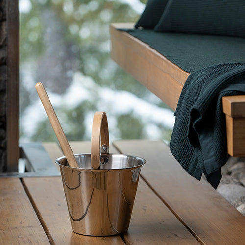 Rento Harri Koskinen Sauna Ladle - Sauna Ladle, Stainless Steel w/ Birch Wood Handle — view 3
