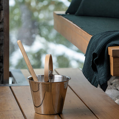 Rento Harri Koskinen Sauna Ladle - Sauna Ladle, Stainless Steel w/ Birch Wood Handle — view 3