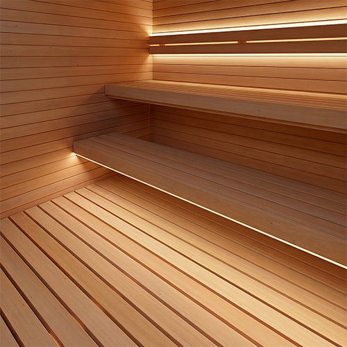 PROSAUNAS Dual-Zone Linear White LED Neon Light Kit - Flexible, Dimmable, Waterproof, Wireless Controlled, WiFi, and Adjustable Length — view 2