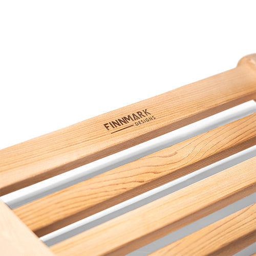 Finnmark Curve - Canadian Red Cedar Ergonomic S-Shape Sauna Backrest — view 4