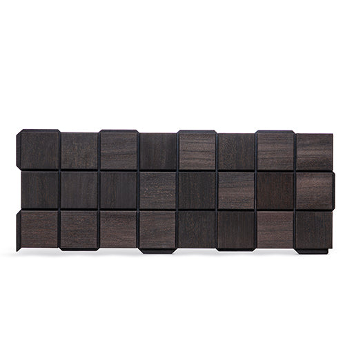 PROSAUNAS Cubist Black - Sauna Wall Panels, Square Pattern, Black Abachi — view 4