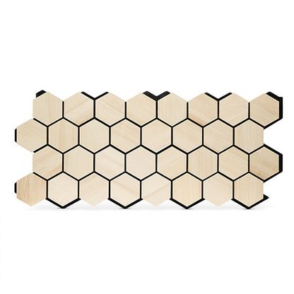 PROSAUNAS Hive Aspen - Sauna Wall Panels, Hexagon Pattern, Natural Aspen — view 4
