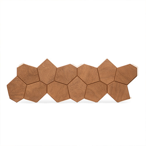 PROSAUNAS Modern Thermo - Sauna Wall Panels, Irregular Hexagon Pattern, Thermo-Abachi — view 4