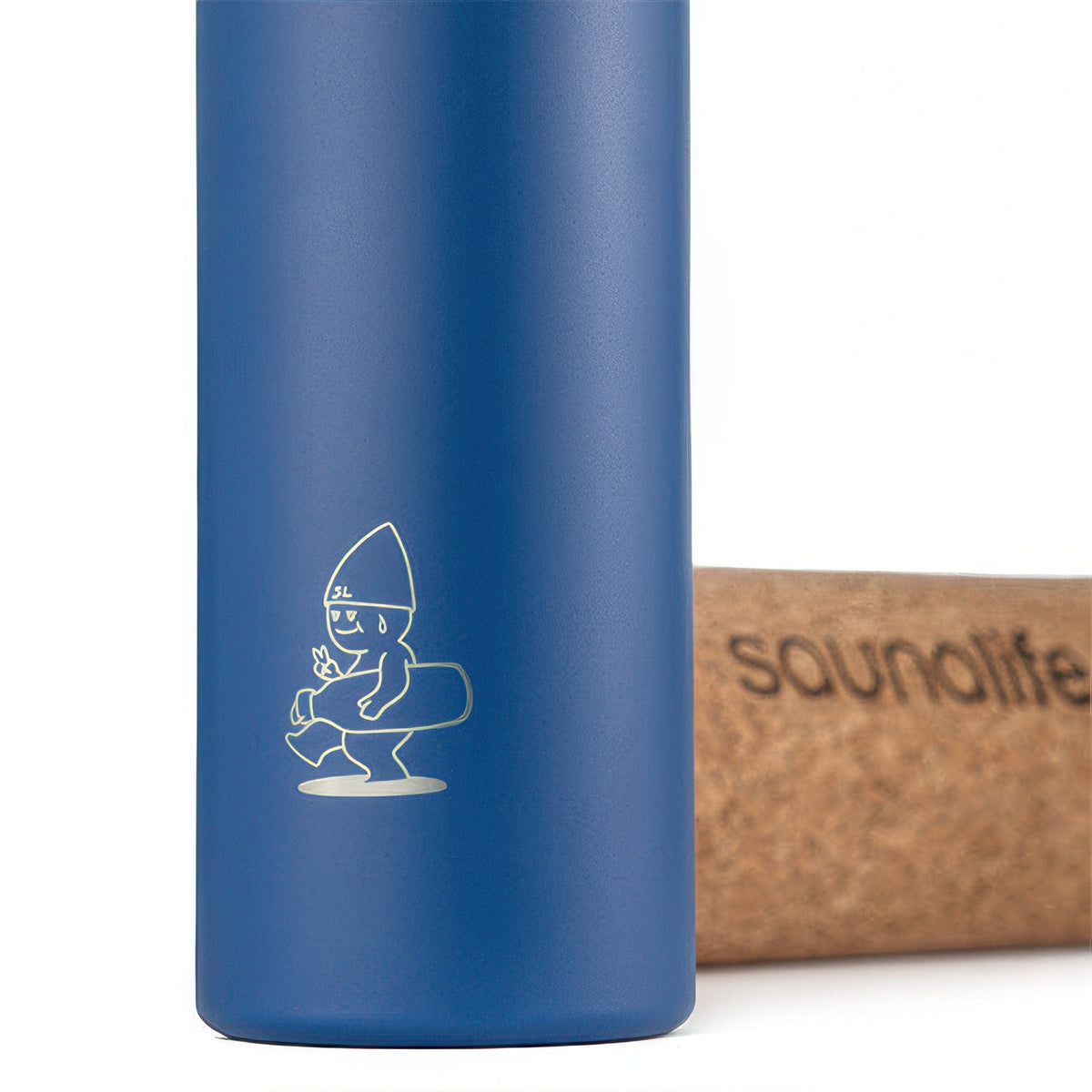 SaunaLife Insulated Water Bottle 1000ml - Double-Wall Stainless w/ Cork-Neoprene Exterior Sleeve - view 6