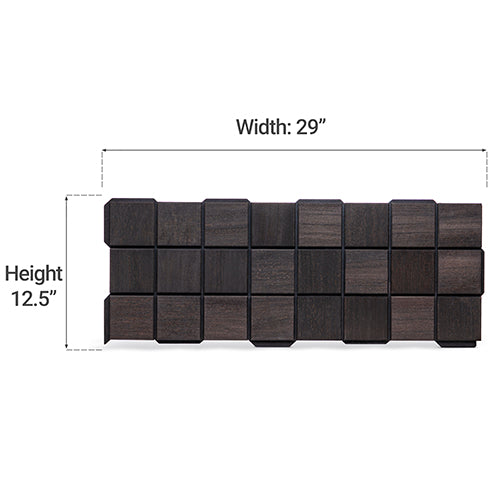 PROSAUNAS Cubist Black - Sauna Wall Panels, Square Pattern, Black Abachi — view 5