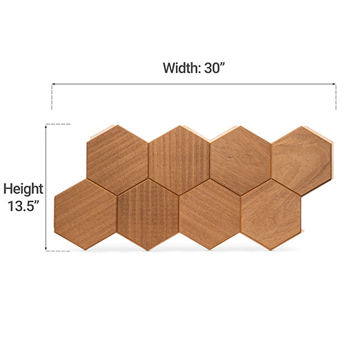 PROSAUNAS Hive Thermo - Sauna Wall Panels, Hexagon Pattern, Thermo-Abachi — view 5