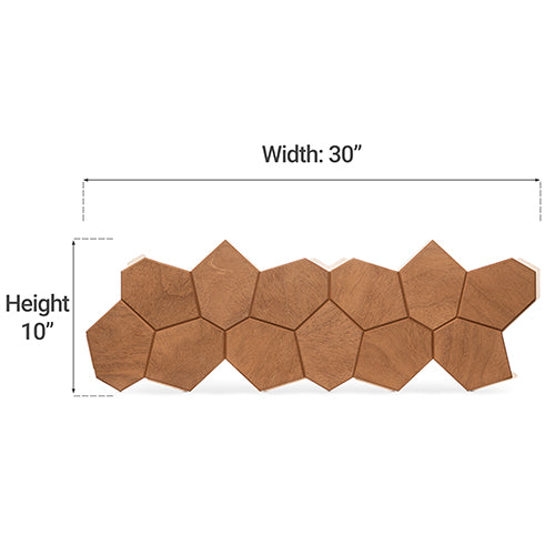 PROSAUNAS Modern Thermo - Sauna Wall Panels, Irregular Hexagon Pattern, Thermo-Abachi — view 5