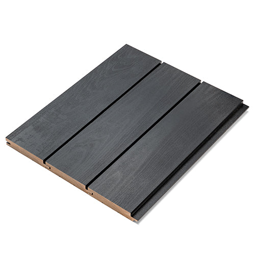 PROSAUNAS Aspen Midnight Black 1x4 (15mm x 90mm) T&G STS4 - Sauna Wood, Black-Wax Finished, Tongue & Groove, Nickel-Gap, Wall Material — view 2