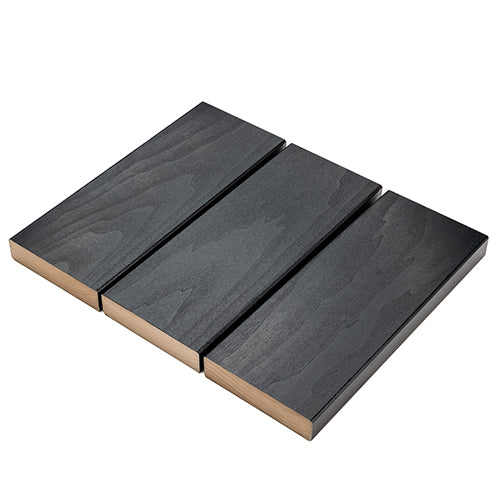PROSAUNAS Aspen Midnight Black 2x5 (28mm x 120mm) S4SEE SHP - Sauna Wood, Smooth 4 Sides Eased Edges, SHP Profile, Bench Material — view 2