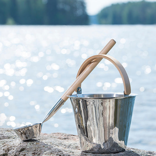 Rento Harri Koskinen Sauna Ladle - Sauna Ladle, Stainless Steel w/ Birch Wood Handle — view 5