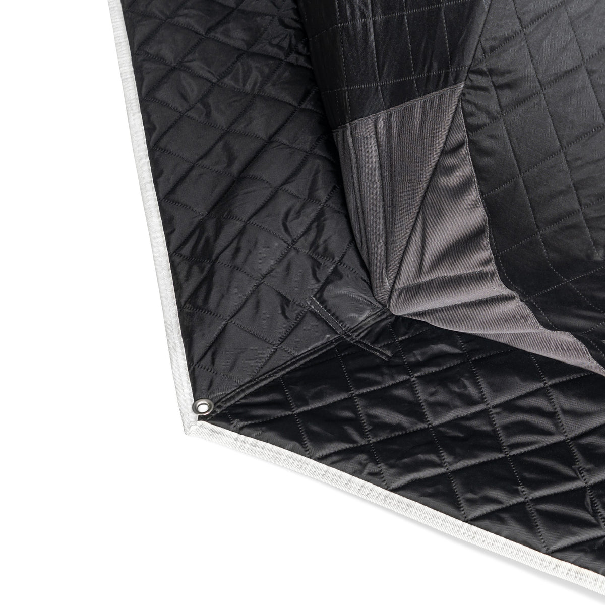 SaunaTrekker XL quilted insulated wall and corner detail