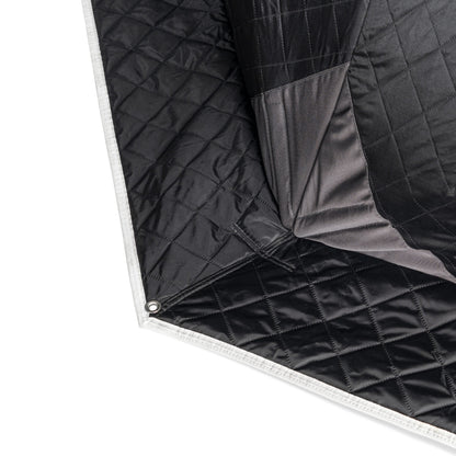 SaunaTrekker XL quilted insulated wall and corner detail