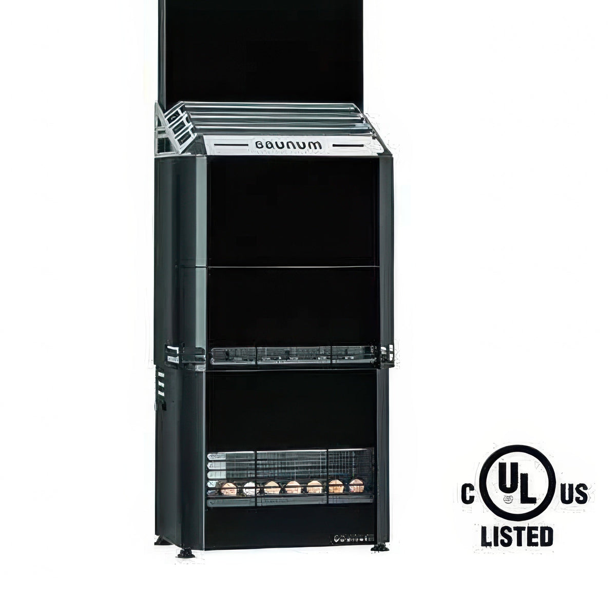 Saunum AIR 7 Sauna Heater - Air Series, 6.4kW Sauna Heater w/Climate Equalizer, Black — view 2