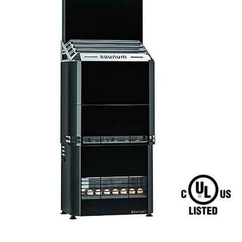 Saunum AIR 7 Sauna Heater - Air Series, 6.4kW Sauna Heater w/Climate Equalizer, Black