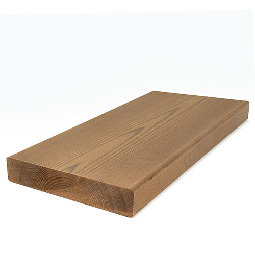 PROSAUNAS Thermo-Spruce 2x6 (26mm x 140mm) S4SEE SHP - Sauna Wood, Thermally-Modified, Smooth 4 Sides Eased Edges, SHP Profile, Bench Material