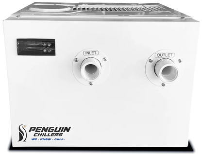 Penguin Chillers 1/2 HP water chiller angled view