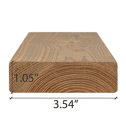 PROSAUNAS Thermo-Spruce 2x4 (26mm x 90mm) S4SEE SHP - Sauna Wood, Thermally-Modified, Smooth 4 Sides Eased Edges, SHP Profile, Bench Material — view 2