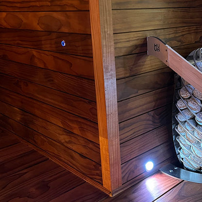 PROSAUNAS Thermo-Radiata Pine 1x2 (21mm x 42mm) Outside Corner Trim VA - Sauna Wood, Outside Corner Trim, Angle Moulding, VA Profile — view 2