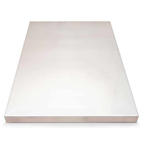 Stainless steel installation base, top view