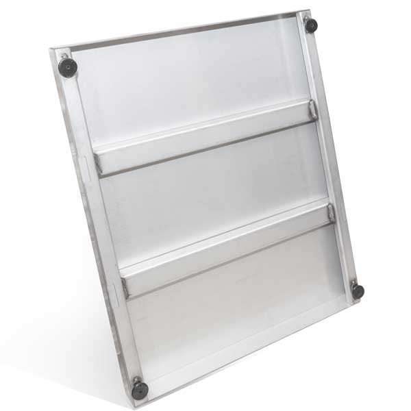 Stainless steel installation base, adjustable feet detail