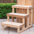 Canadian Timber 3 Tier Cold Plunge Steps - Knotty Red Cedar