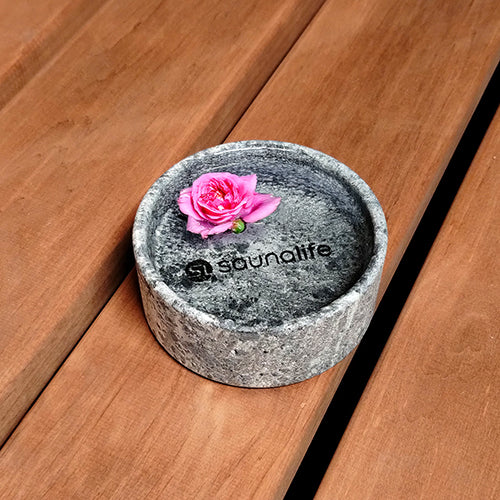 SaunaLife Coaster and Aroma Tray - Drink Holder and Scent Reservoir, Carved Soapstone — view 3
