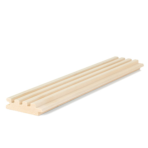 PROSAUNAS Aspen Groove-S 1x3 (15mm x 60mm) T&G - Sauna Wood, Tongue & Groove, Fluted Slat, Wall Material